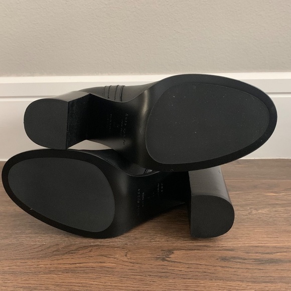 Kate Spade "Baise" Black Leather Ankle Boot w/Chunky 4" Block Stacked Heel Sz 9 - Picture 5 of 13